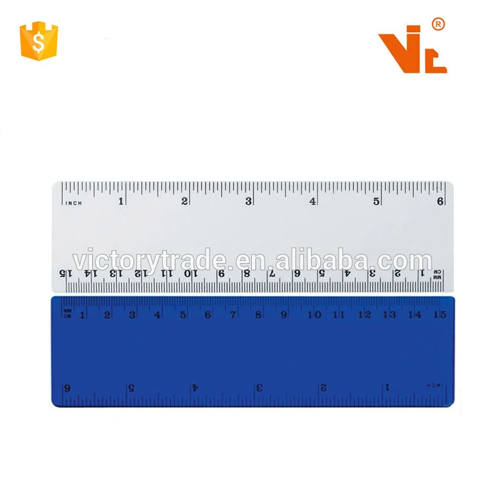 Wholesale Promos Plastic 15CM Ruler in Inch And Centimeter 6 Inch ruler