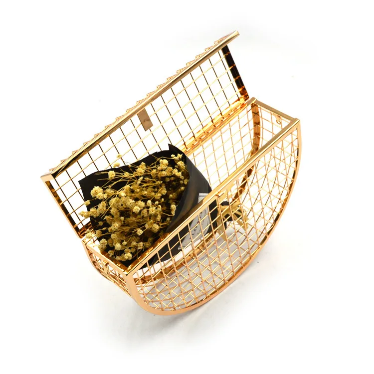 
Simple Style Hollow Out Evening Bag Small Half Round Shoulder Bag for Women 