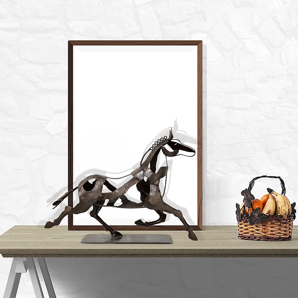 
innovative products 3d vintage office decor souvenir horse art sculpture metal handmade 