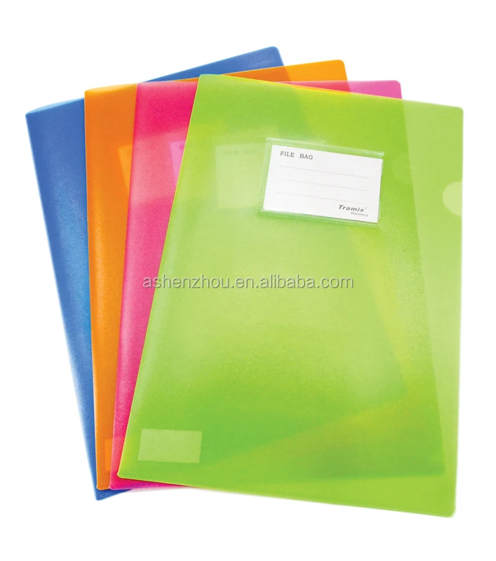 Best Seller Recycled Custom logo Printing A4 Plastic clear Document Holder Single Page PP Folding File Folder