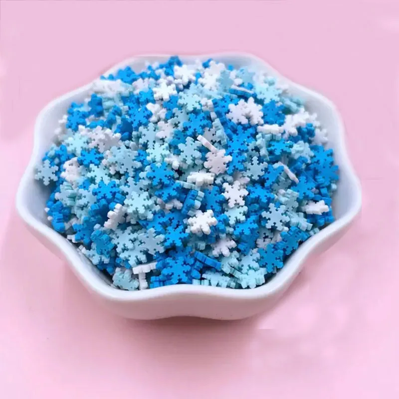 1KG Hengxin  Polymer Clay Snow Flakes Sprinkles for Slime and Any DIY Project