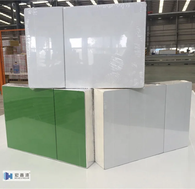 High Density Polyurethane Foam wall prefabricated house sandwich insulated metal  panels