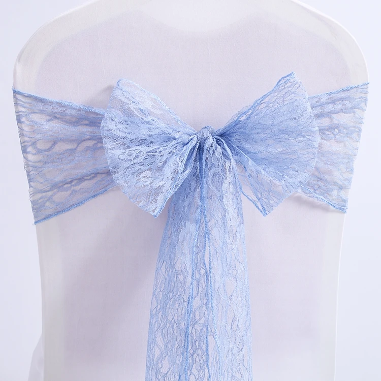 
Hot selling factory custom made party and wedding decoration lace chair sashes 
