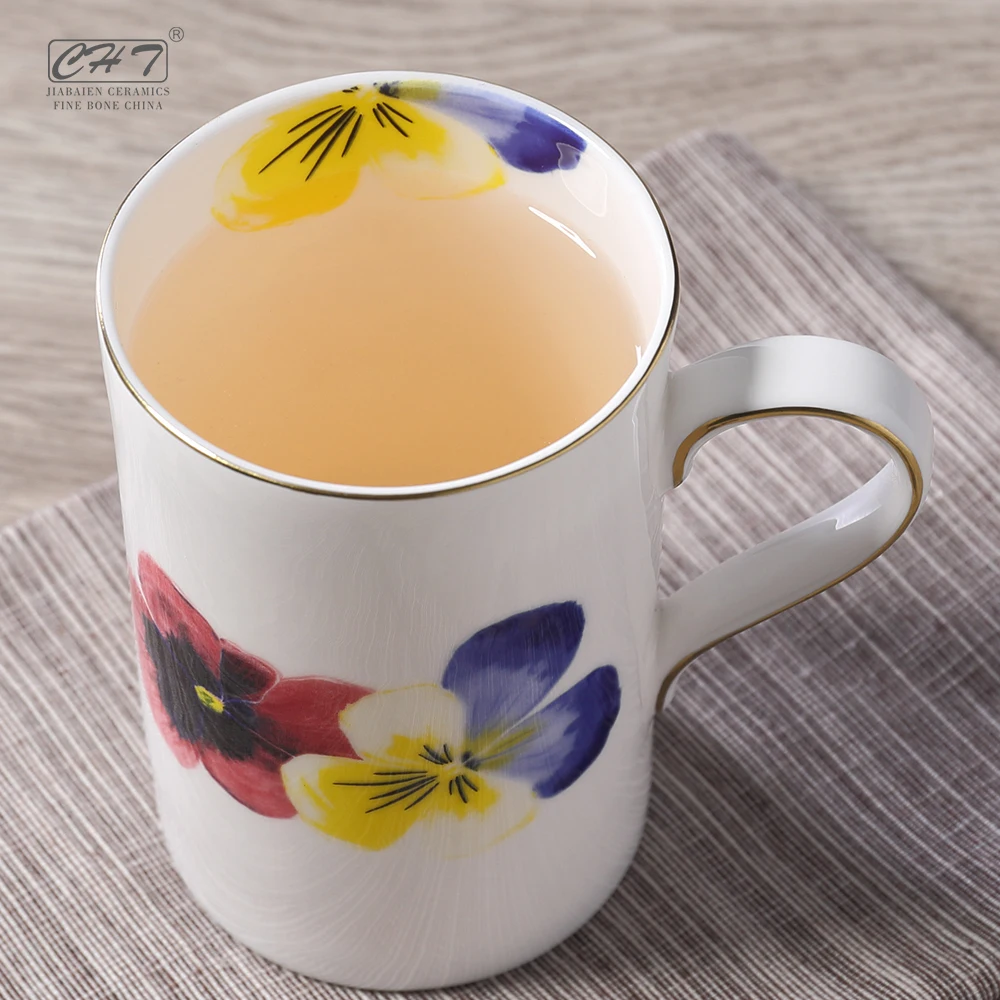 fine bone china gold black funny designs mugs restaurant plain with gift box custom logo sublimation creative for cappuccino