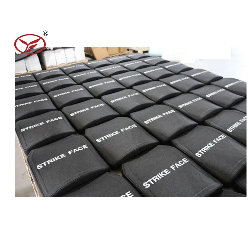 YF Manufactured Training Plate Alumina with PE Hard Armor Plate Single Curved Ceramic Body Protection Hard Plate For Sale