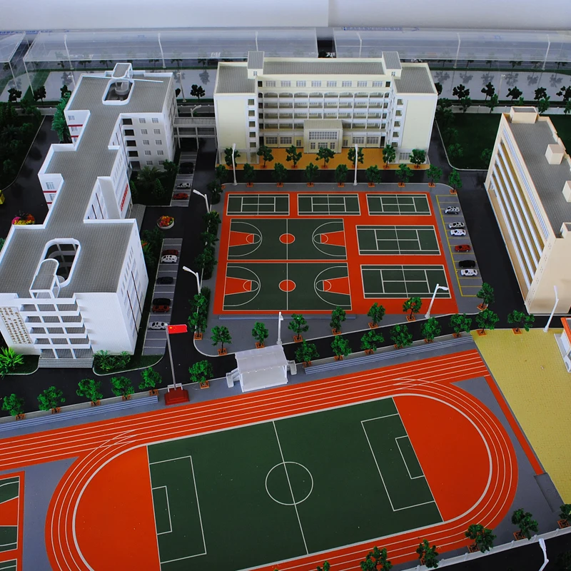 
Europe style School Planning Scale model with nice football ground 