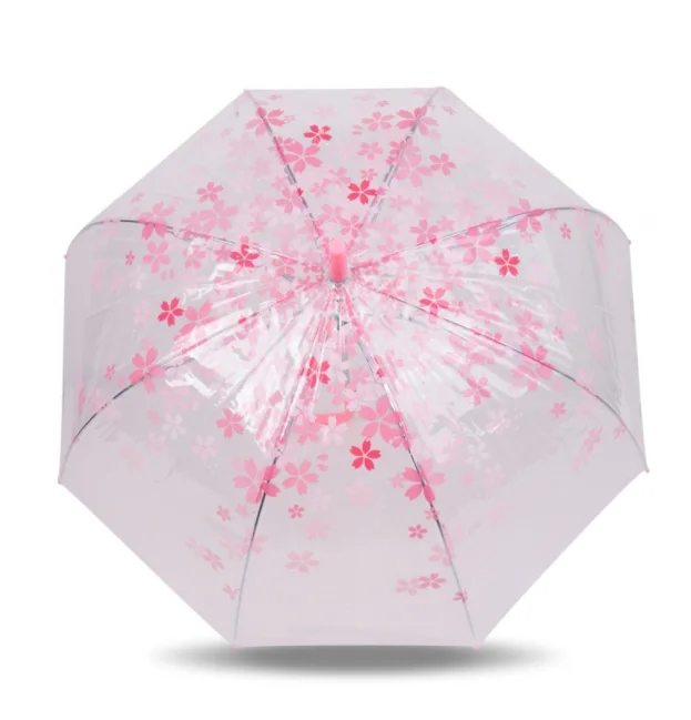 ladies transparent apollo  cherry printing umbrella