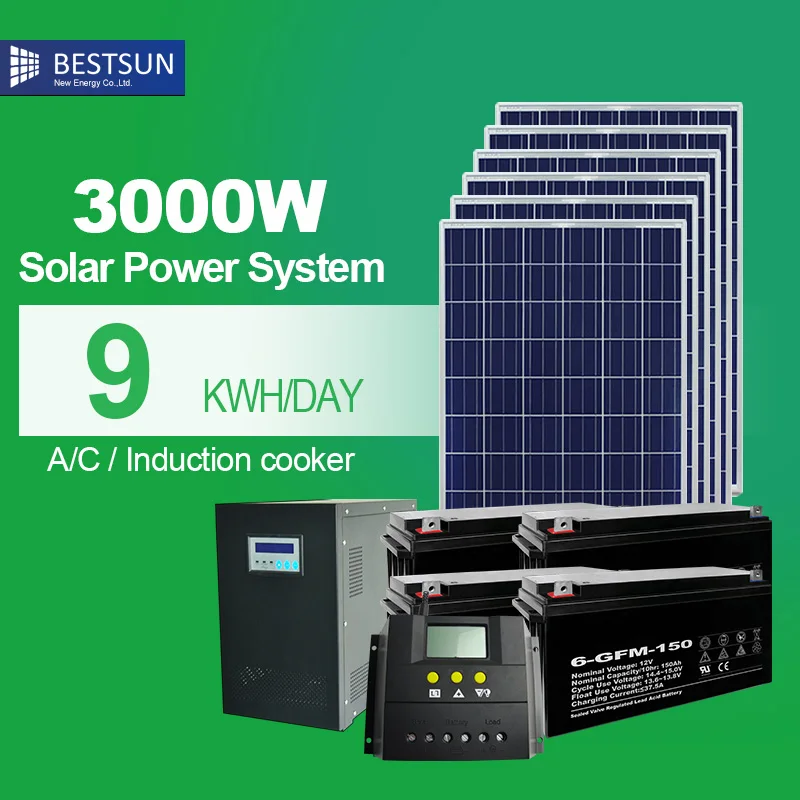 kit photovoltaic panels with mppt inverter solar panel 3000 watts system electric energy