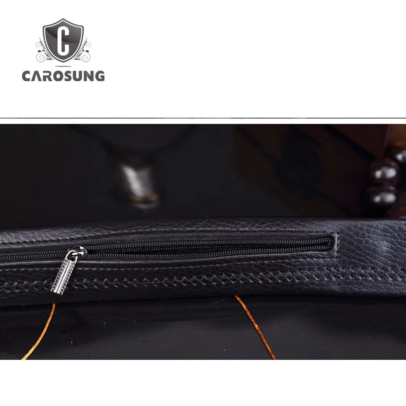 Custom Unisex Leather Hidden Zip Travel Leather Money Belt With Hidden Secret Pocket Belt