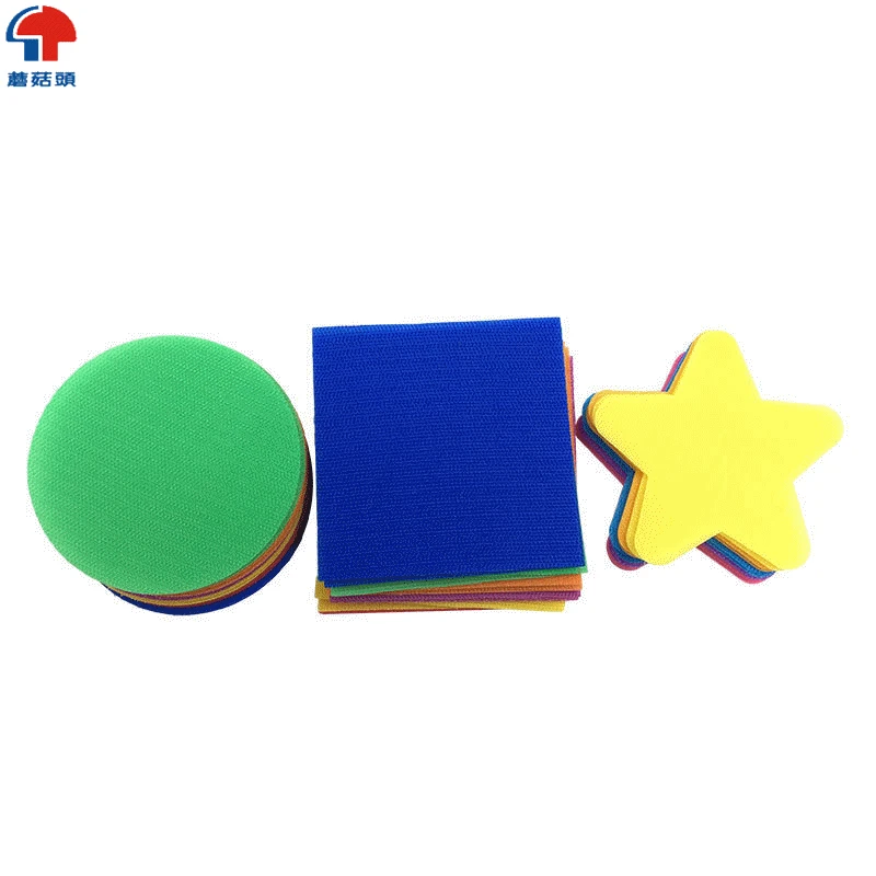 Nylon hook and loop circle 4 and 5 inch classroom carpet sit spots markers with 30 pcs per pack