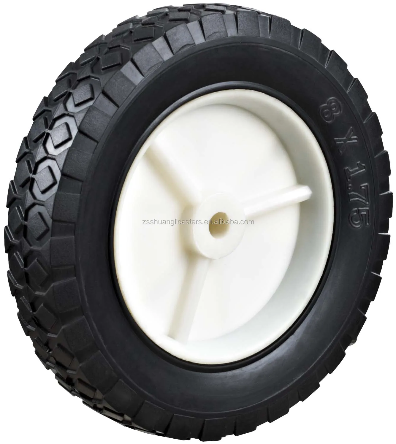 8 inch Solid Rubber wheel for Lawn Mower carts