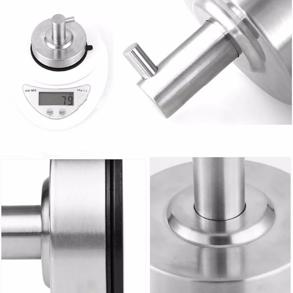 Strong Removable Wall Mount Heavy Duty Vacuum Suction Cup Hanger Stainless Steel Towel Hook