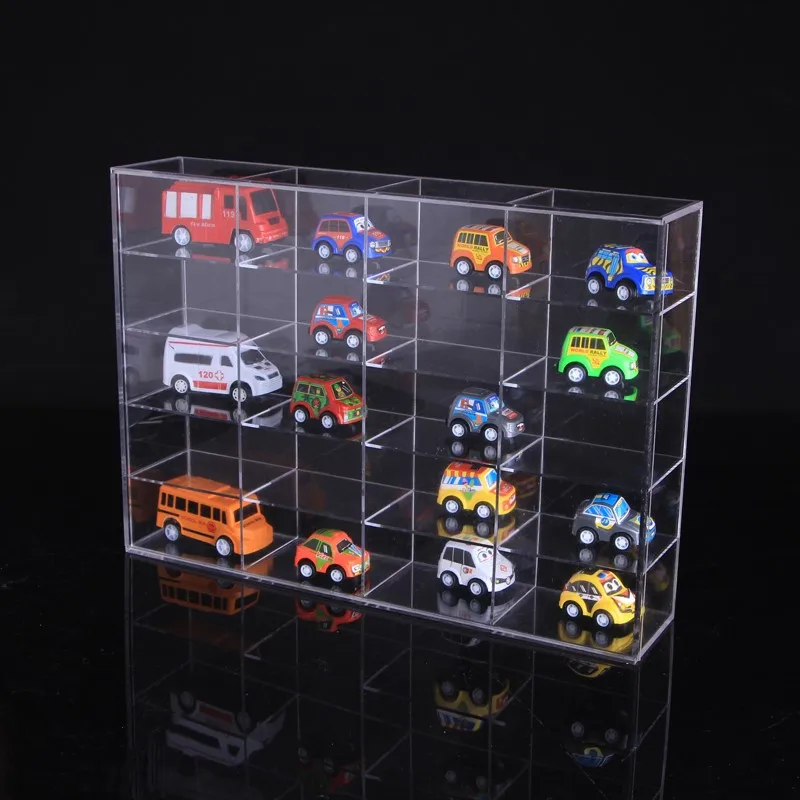 Clear Acrylic plexiglass model car display box rack  jewelry display box