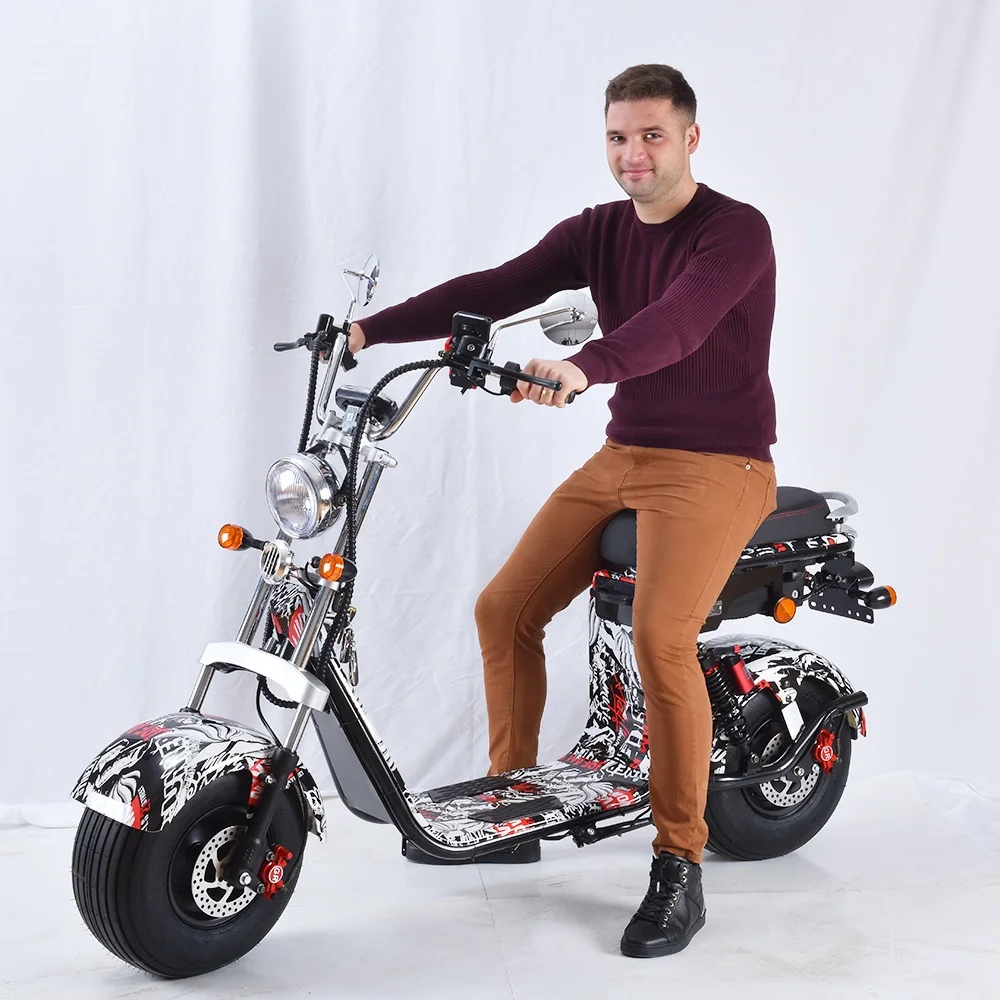 EEC COC  seev citycoco 2000w 3000w europe warehouse  electric scooter with fat bike tire