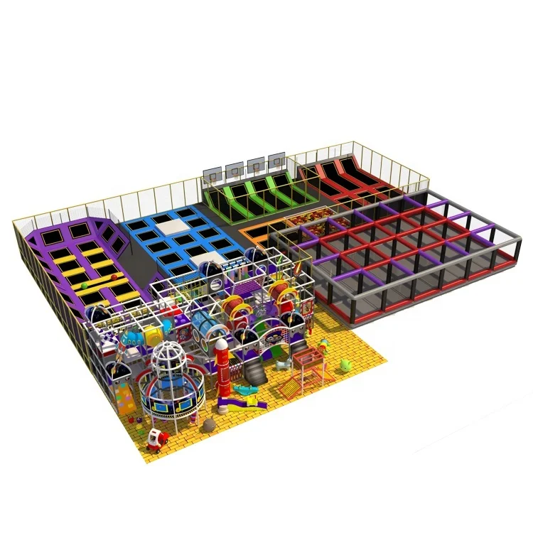 Hot-selling rectangular trampoline park, trampolines with foam pit for sale