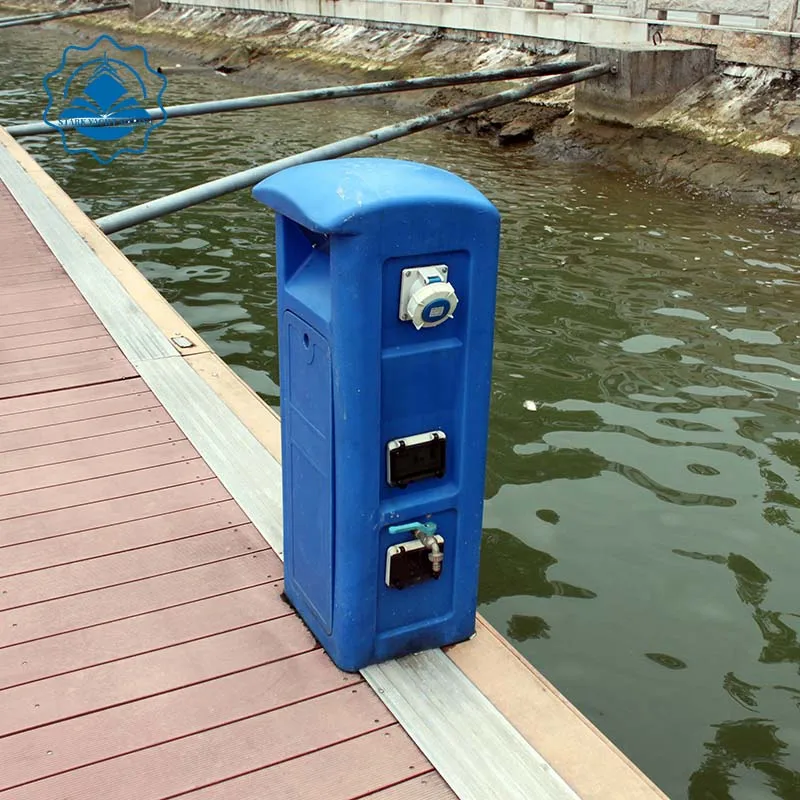 Marina plastic water power pedestal and power service bollard for good sale