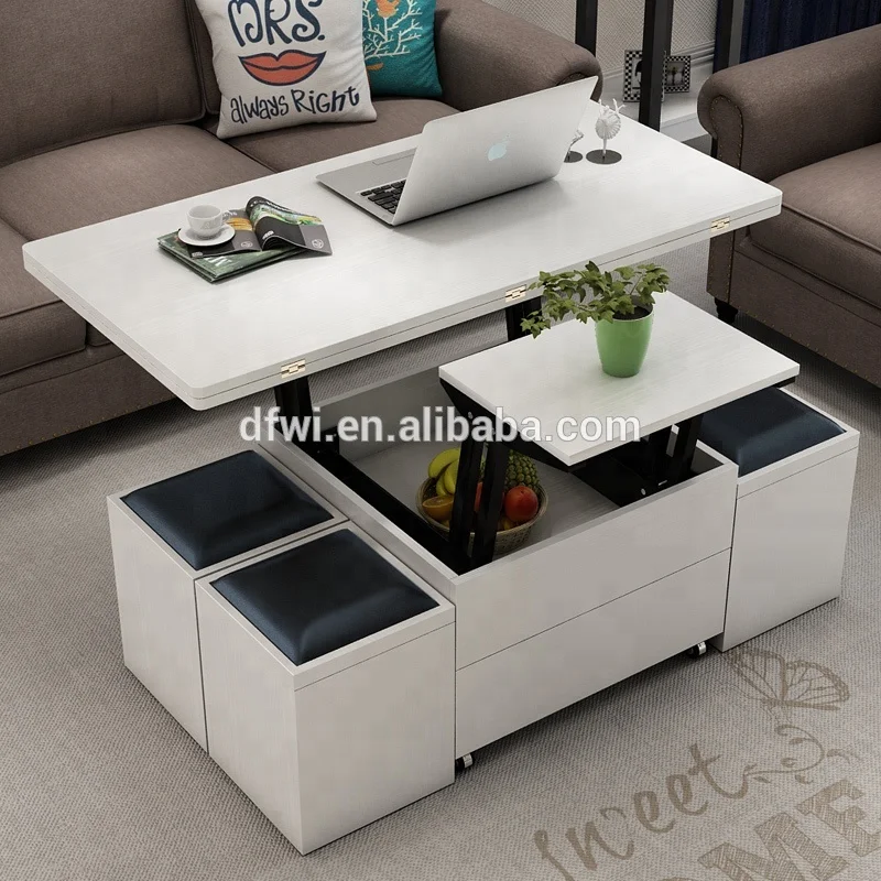 Living room furniture melamine board wooden fold End table coffee table
