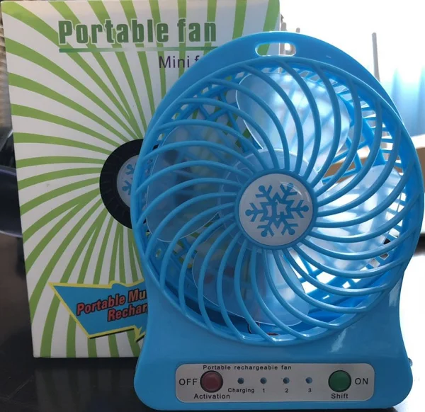 2018 Trending Portable Flexible Electrical Hand Fan 3 Speed Mini Portable Handheld Rechargeable Fan With LED Light For outdoor