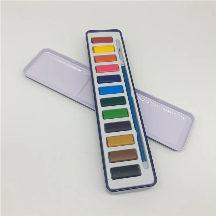 Hot 12/24/36 solid Colors Watercolor Paint Cake Art Professional Solid Painting Set