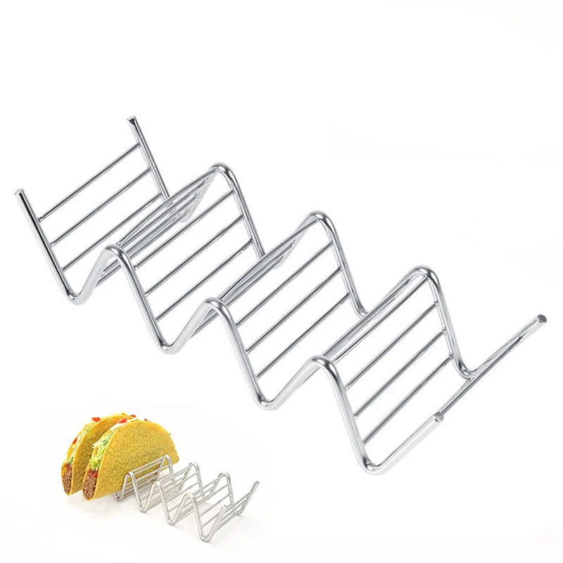 Stainless steel taco plate rack 2 or 3 component taco holder stand