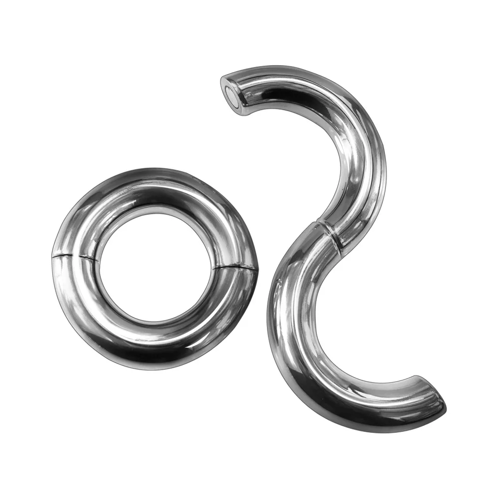 stainless steel scrotum bondage stretcher magnet pendant penis ring for men health care