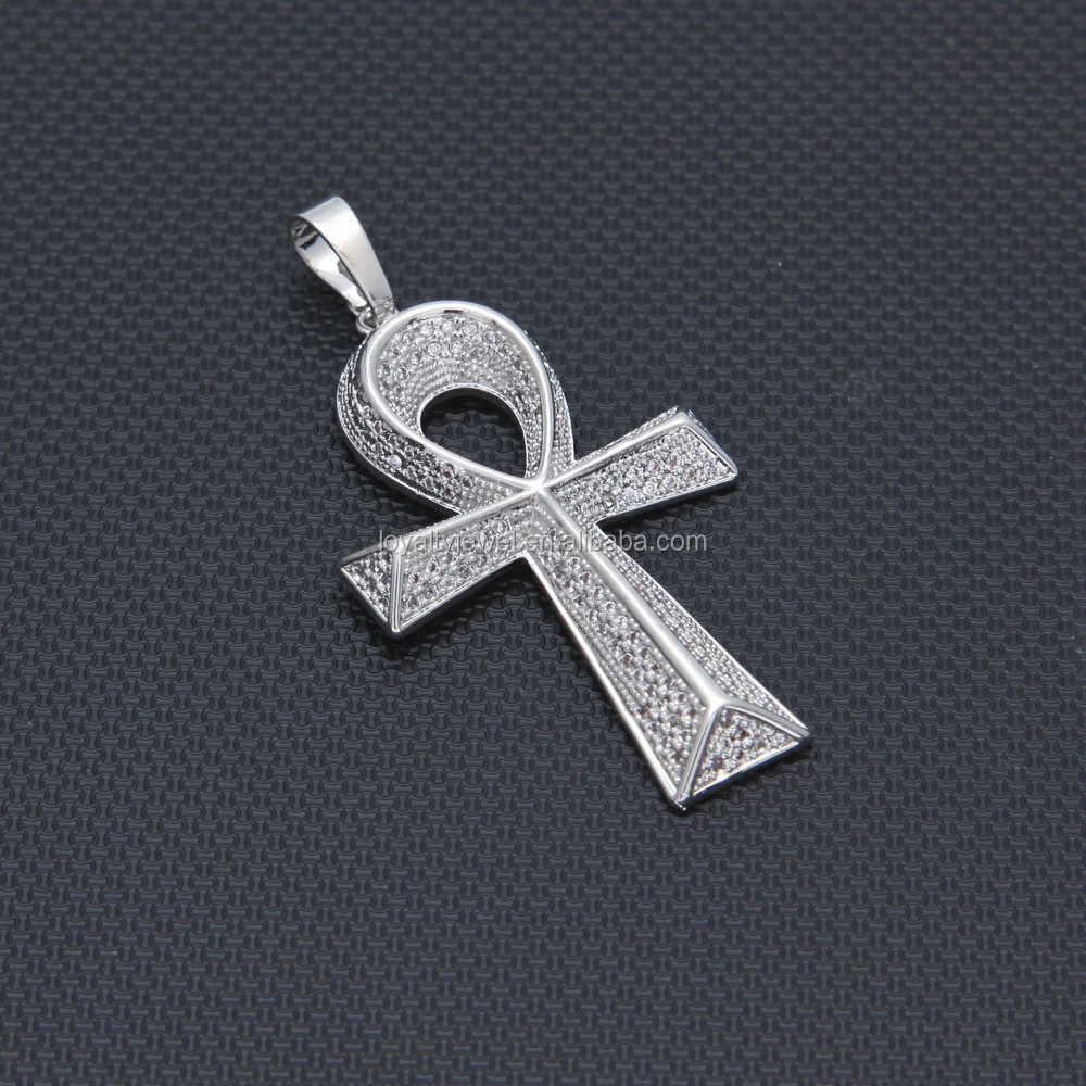 LOYALTY Silver Egyptian Ankh Key Of Life Cross Pendant Men Necklace