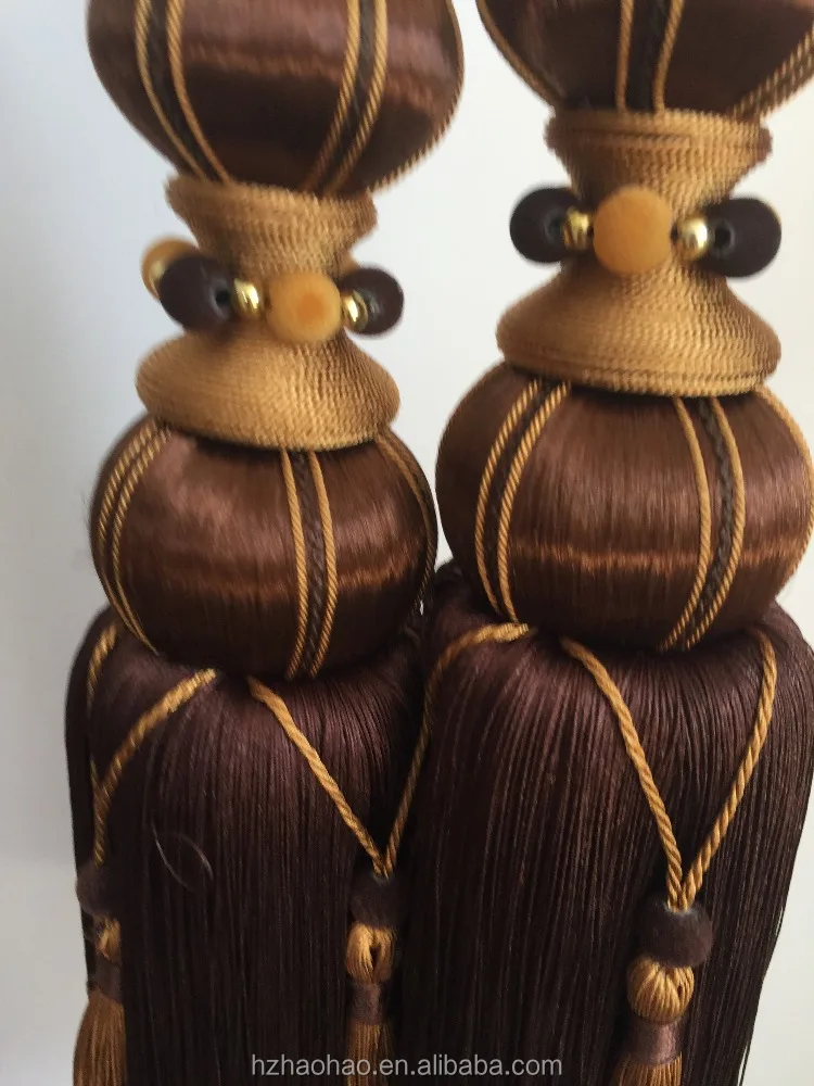 
polyester tassel acrylic bead tassel decoration tassel for curtain 