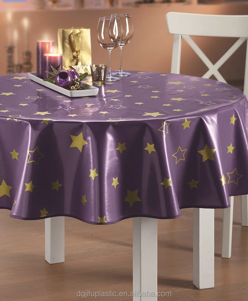 Wholesale tough strong durability resistance waterproofness PVC vinyl tablecloths for garden tables