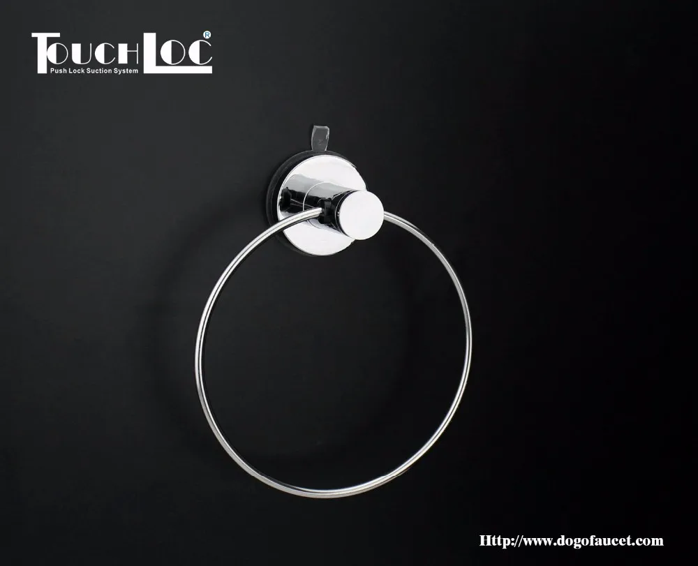 
Luxury Bathroom Accessories Towel Ring shelf Push to Lock Suction Cup 