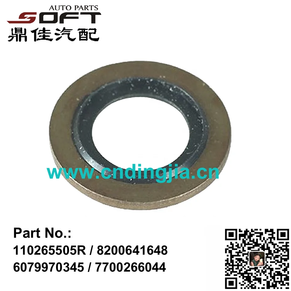 Oil Sump Pan Plug Seal 110265505R / 8200641648 / 6079970345 / 7700266044   For Renault Largus / Kangoo / Dacia / Logan / Clio