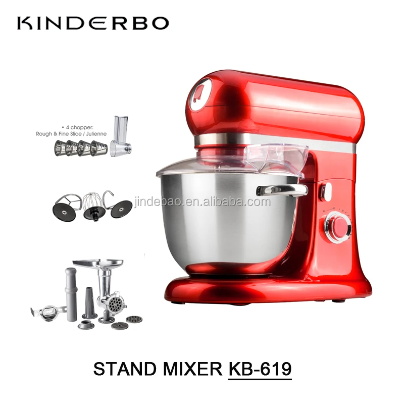 1200W Electric 5.0L SS Bowl Planetary Beating Action Stand Mixer and Meat Grinder
