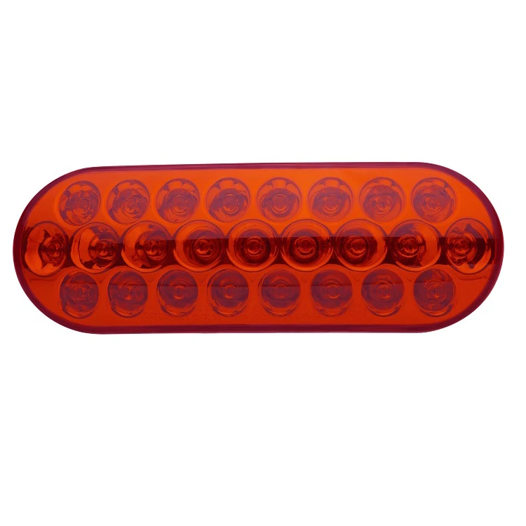 
6 Inch Clear Oval 25 LEDs DOT Auto Parts Stop Parking Tail Light Truck Trailer 