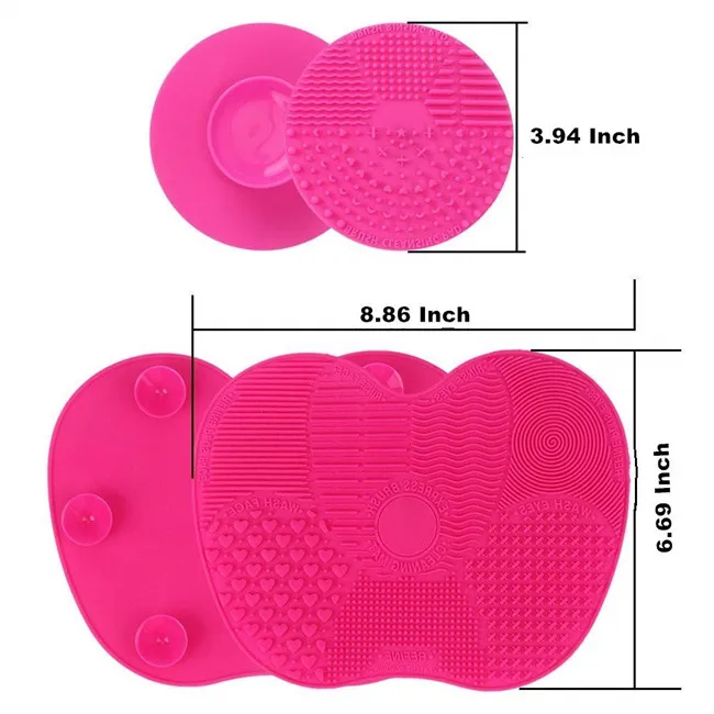 
2019 Best Seller Professional 2pc Silicone Makeup Brush Cleaner Cosmetic Brush Cleaning Mat for Sale 
