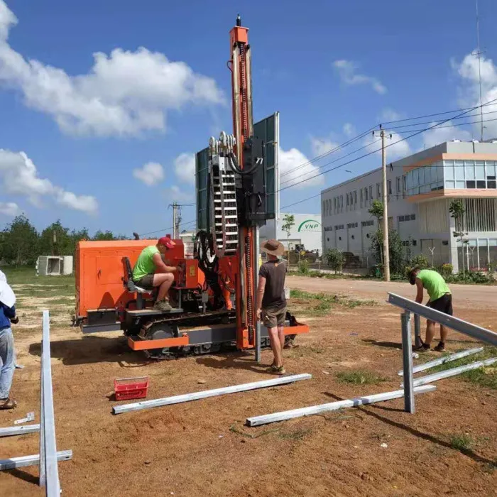 mini excavator float track pile driver for sheet pile