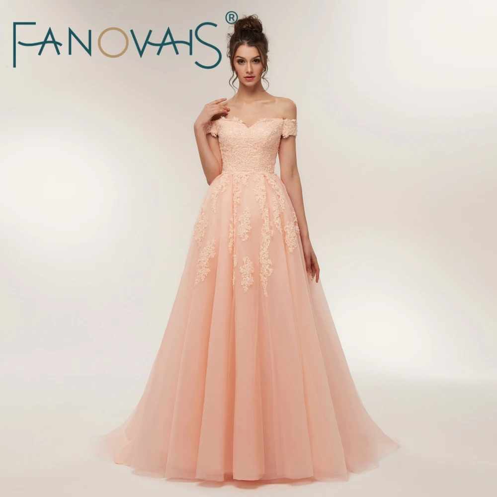 Ruolai BSY003 Off Shoulder Long Party Evening Dress