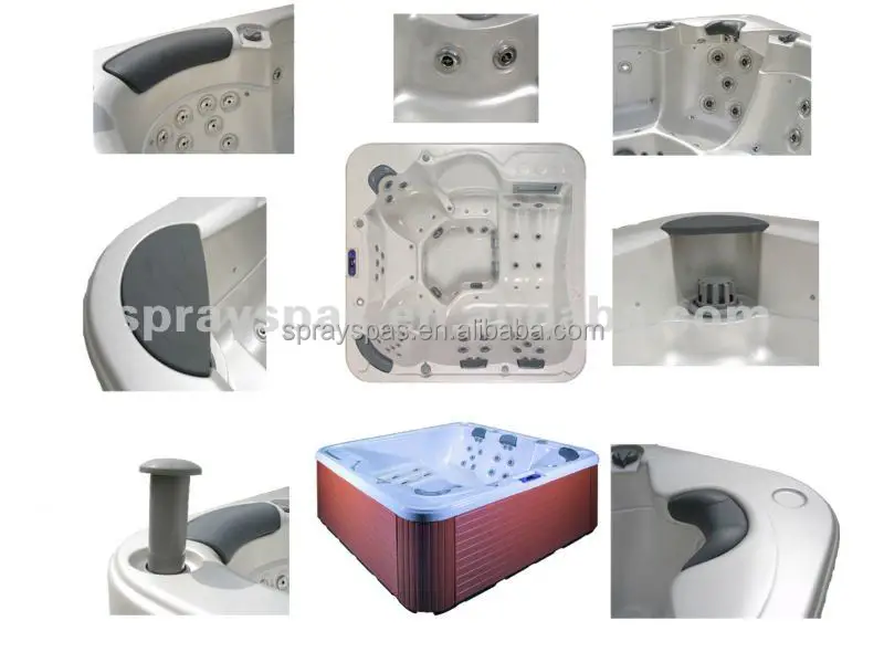factory OEM ODM 6 person outdoor jacuzziing function whirlpool bathtub hot tub spa