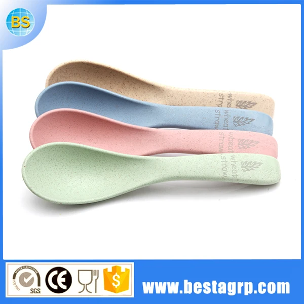 2016 новый продукт пшеничной соломы изменение цвета ложка, пластмассовую ложку, ложки