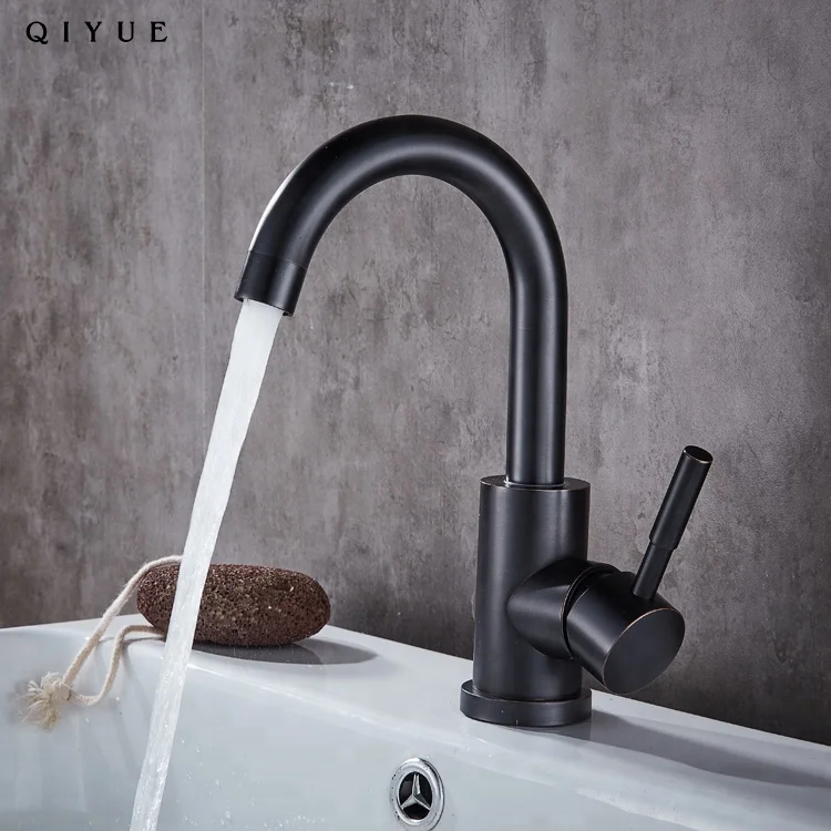 Hot selling made in China ORB matte black color SS304 wash basin faucets water mixer tap