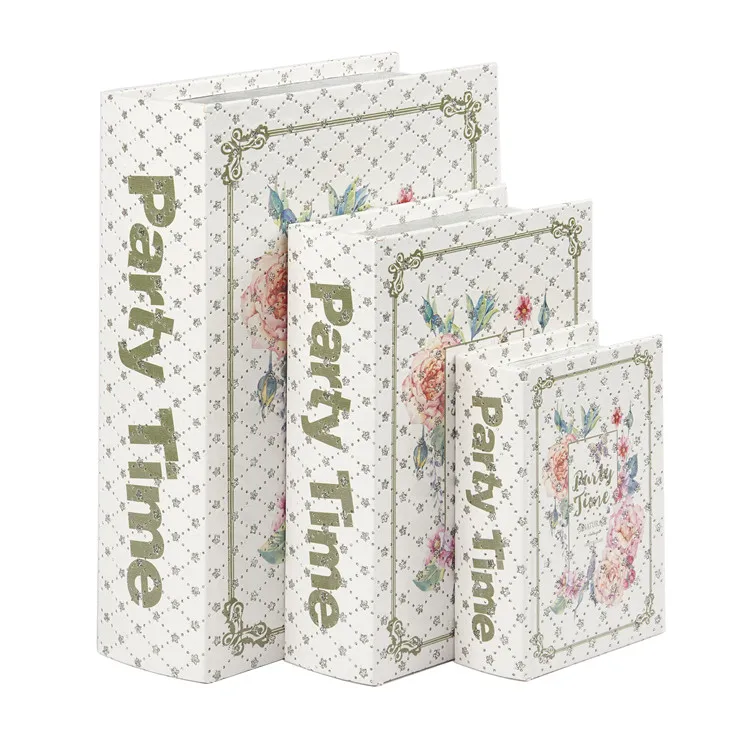 
Floral Set of 3 Book Shaped Boxes Factory Price Wholesale 