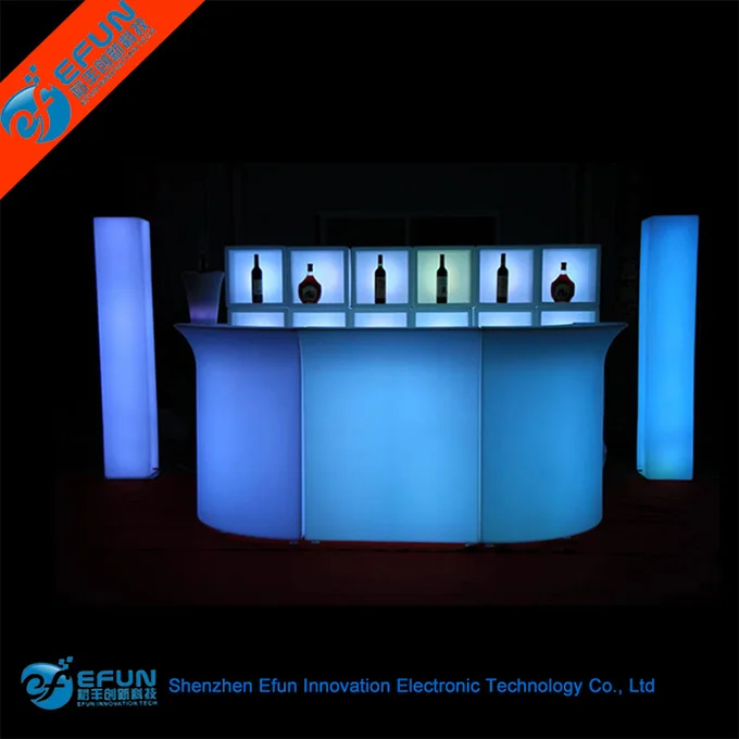 remote control party illuminated led light up bar table nightclub rechargeable led bar counter