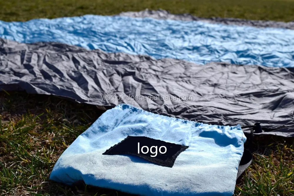 Woqi 2017 Amazon Best Selling Carries Ultralight 100% Waterproof Pocket blanket Beach Blanket / Camping Blanket/Camping Mat