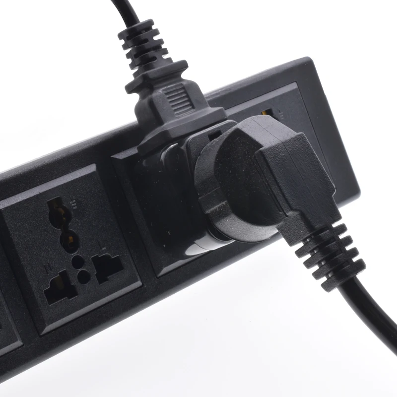 Twin sockets, Universal to IEC male Plug adapter adaptor converter,schuko plug adapter iec c14 to schuko female socket adapter