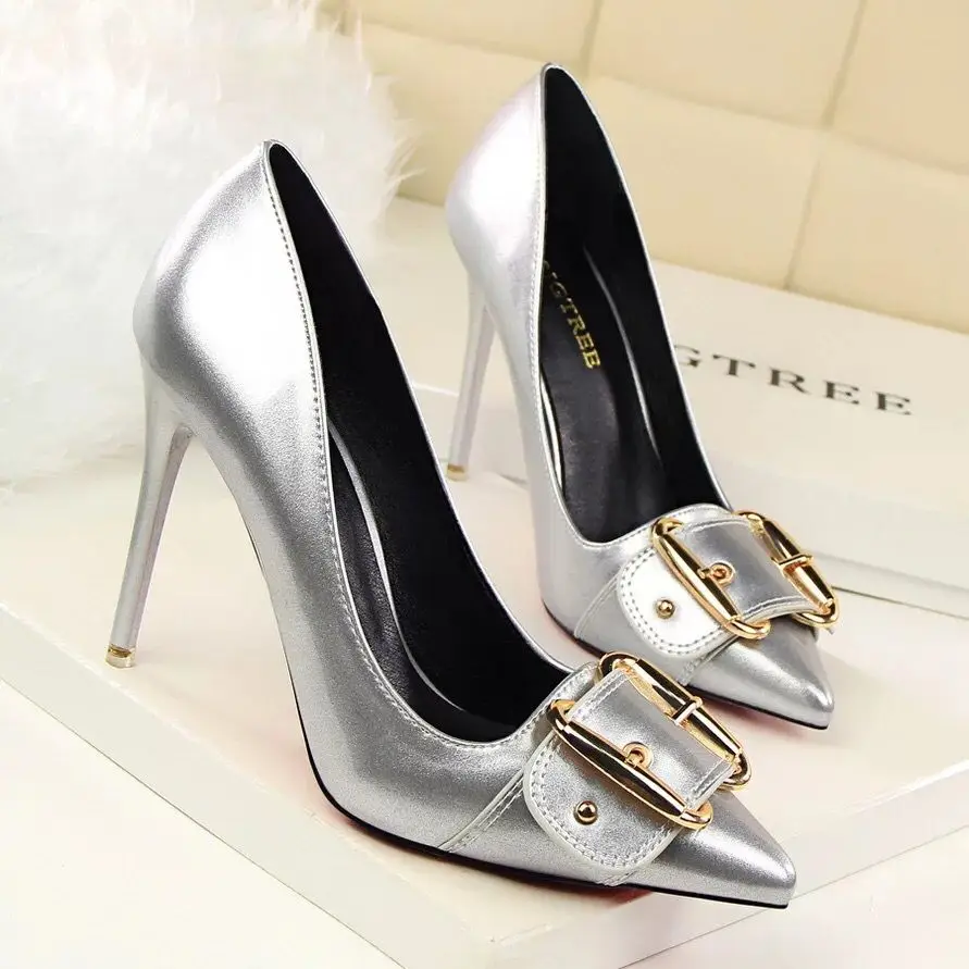 MARCH EXPO 2019 newest designs  high heels party shoes plus size   DS004