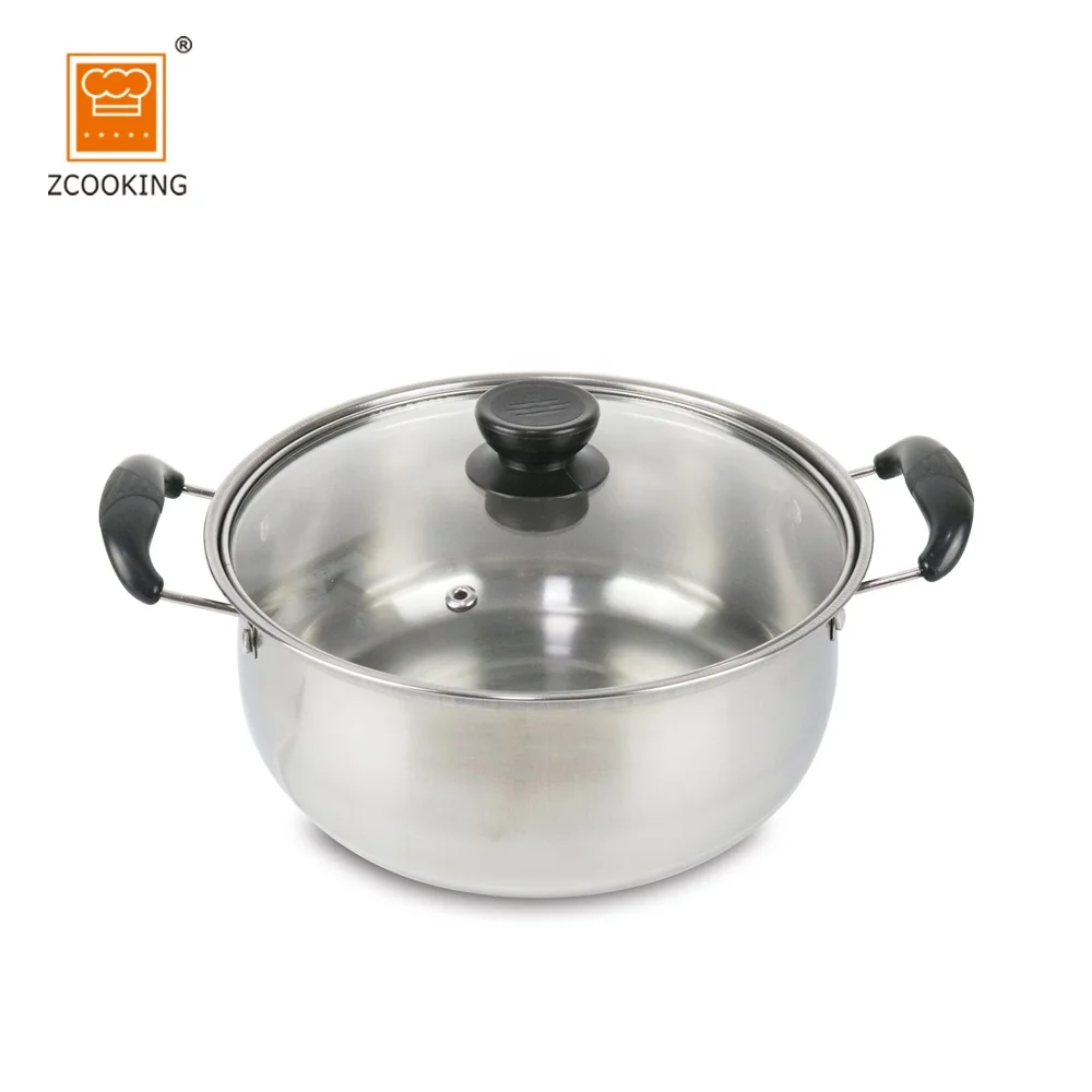 Stainless Steel Cookware Sets 16 Pieces Kitchen War Cookware Pots And Pans Set With Clear Glass Lid