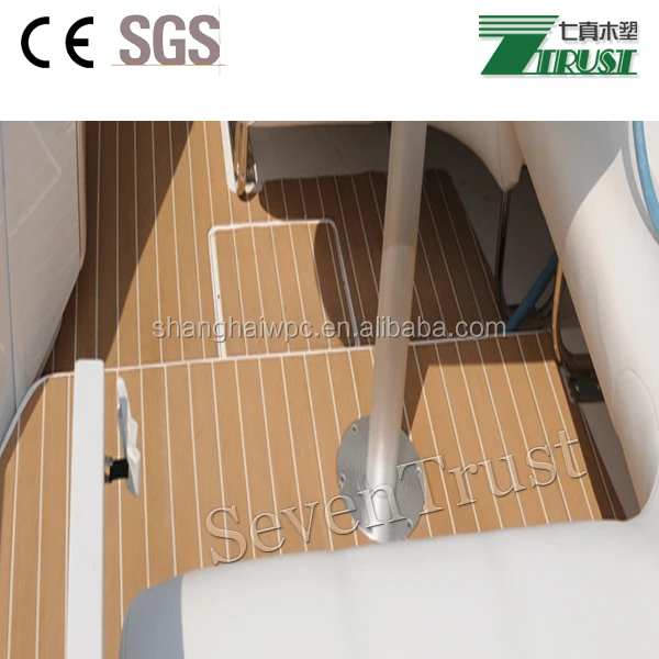 sanding after teak color like real wood easy to installation yacht flooring