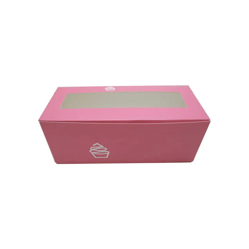 pink mini cake packaging cupcake boxes with custom logo