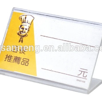 
Clear Promotion Acrylic Material Colored Price Tag Holder 