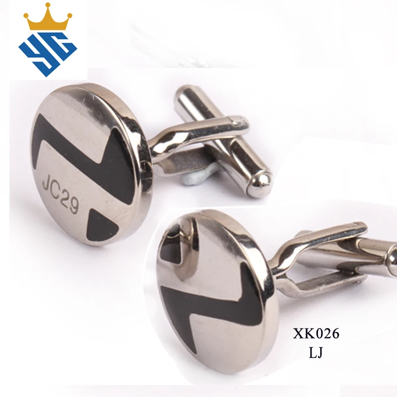 Round shaped jewelry men stainless steel men cufflinks