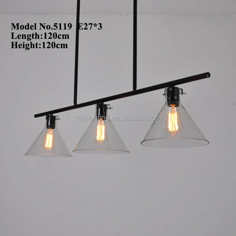 2 3 Lights vintage industrial traditional kitchen dining room iron hanging lighting pendant lamp