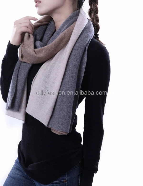 New design 3 layers 3 colors knitted cashmere scarves and shawls